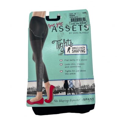 Love Your Assets Sara Blakely Ankle Length Shaping Tights Black 849B Size 4